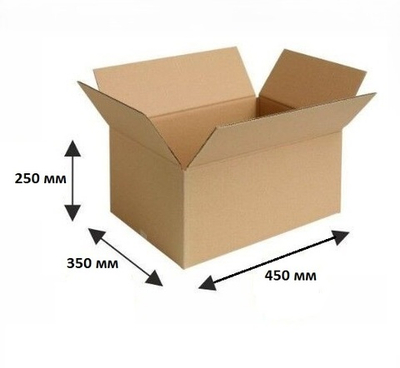 Гофроящик №Б-76 450х350х250 (20шт) Бурый