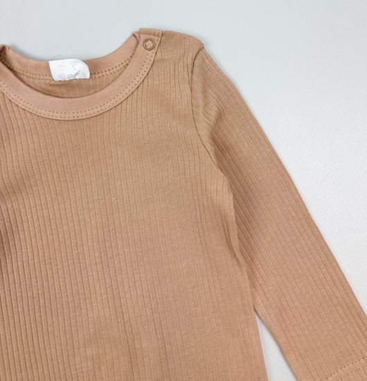 Лонгслив хлопковый, Карамель