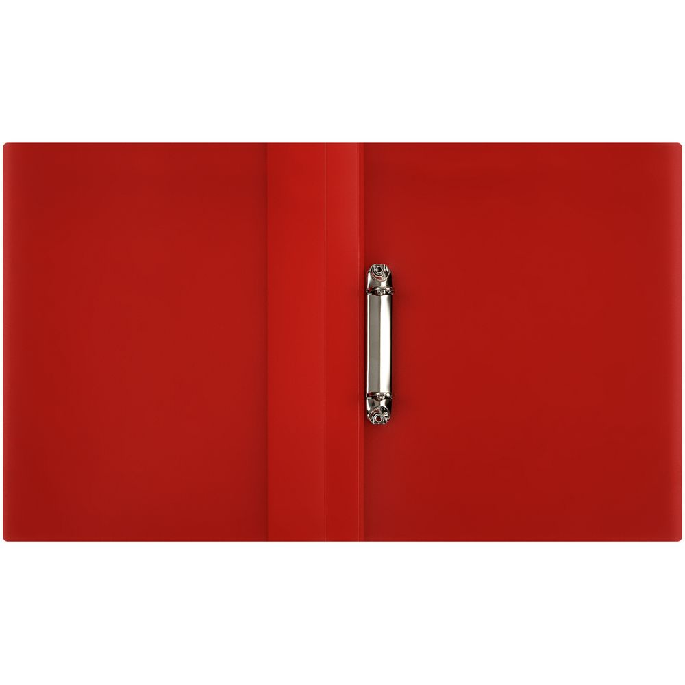 Папка на 2-х кольцах, 25мм, Стамм Кристалл, 700мкм, корешок с карманом, красная