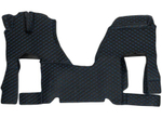 Ковры 3D SHACMAN X6000 (экокожа, черный, синяя строчка)