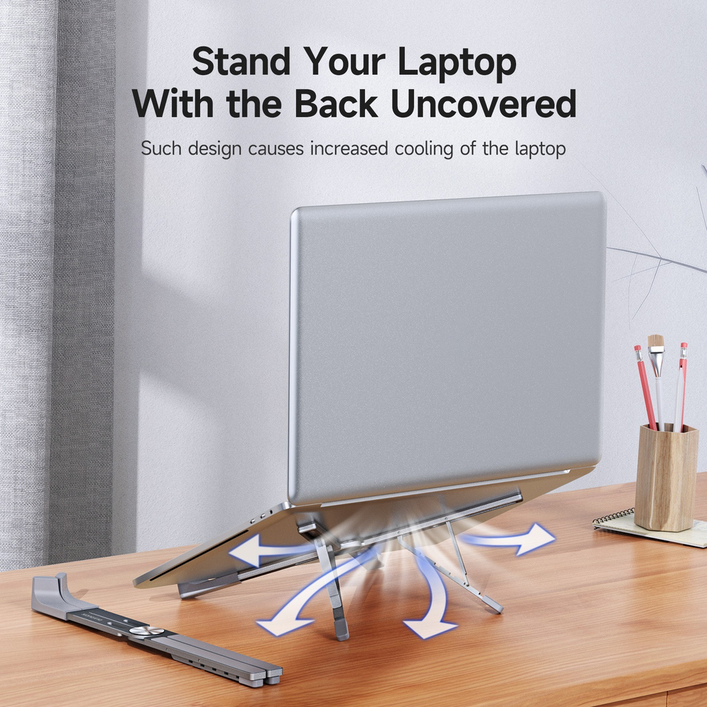 Складная X-образная подставка для ноутбука из алюминия от Dux Ducis, серия X-Shape Laptop Stand