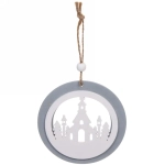 Подвеска «Сказочный лес» 10 см, Серый/белый