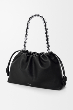 Loewe Большая сумка Flamenco из зернистой телячьей кожи, черный