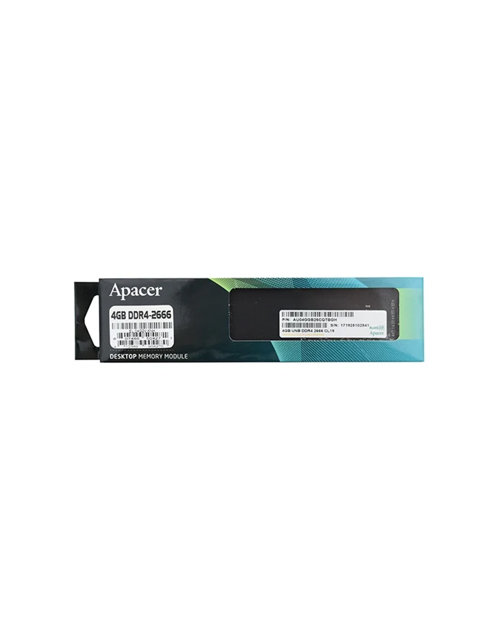 Apacer DDR4 4GB 2666MHz DIMM (PC4-21300) CL17 1.2V (Retail) 512*8 3 years (AU04GGB26CQTBGH / EL.04G2V.KNH)