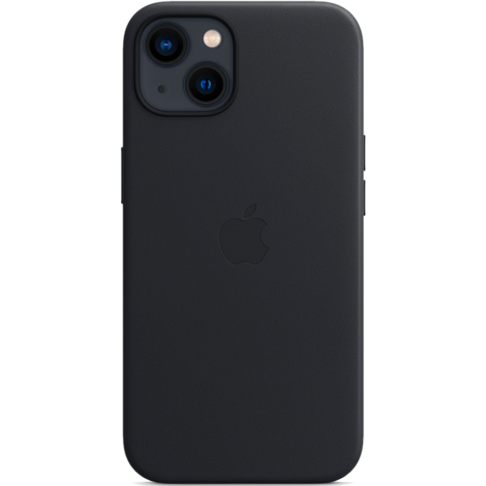 Кожаный чехол с поддержкой MagSafe Apple Leather Case для iPhone 13, Midnight (Темная ночь)