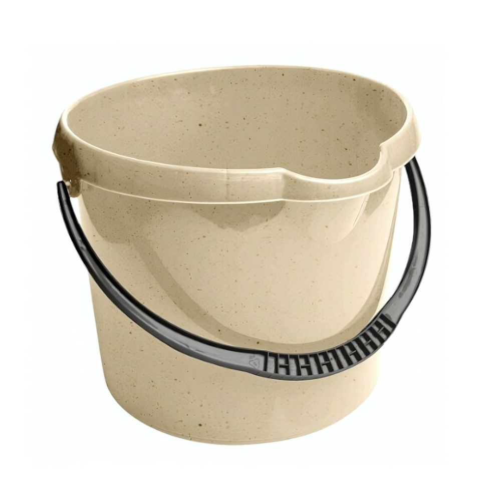 Ведро "Malta" круглое с носиком для слива 12л (бежевый)