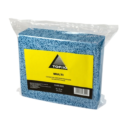 Салфетки обезжиривающие особо прочные TOP.10 MULTI 35x30 см (25 шт.)