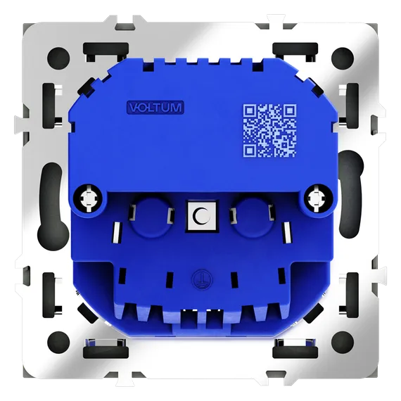 Розетка встраиваемая VOLTUM S70 с заземлением и защитными шторками, 16А, с USB, A+A, (титан)