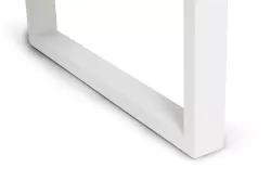 "Варадеро" журнальный стол из HPL 110х60 H43, каркас алюминий белый муар, цвет столешницы "молочный"