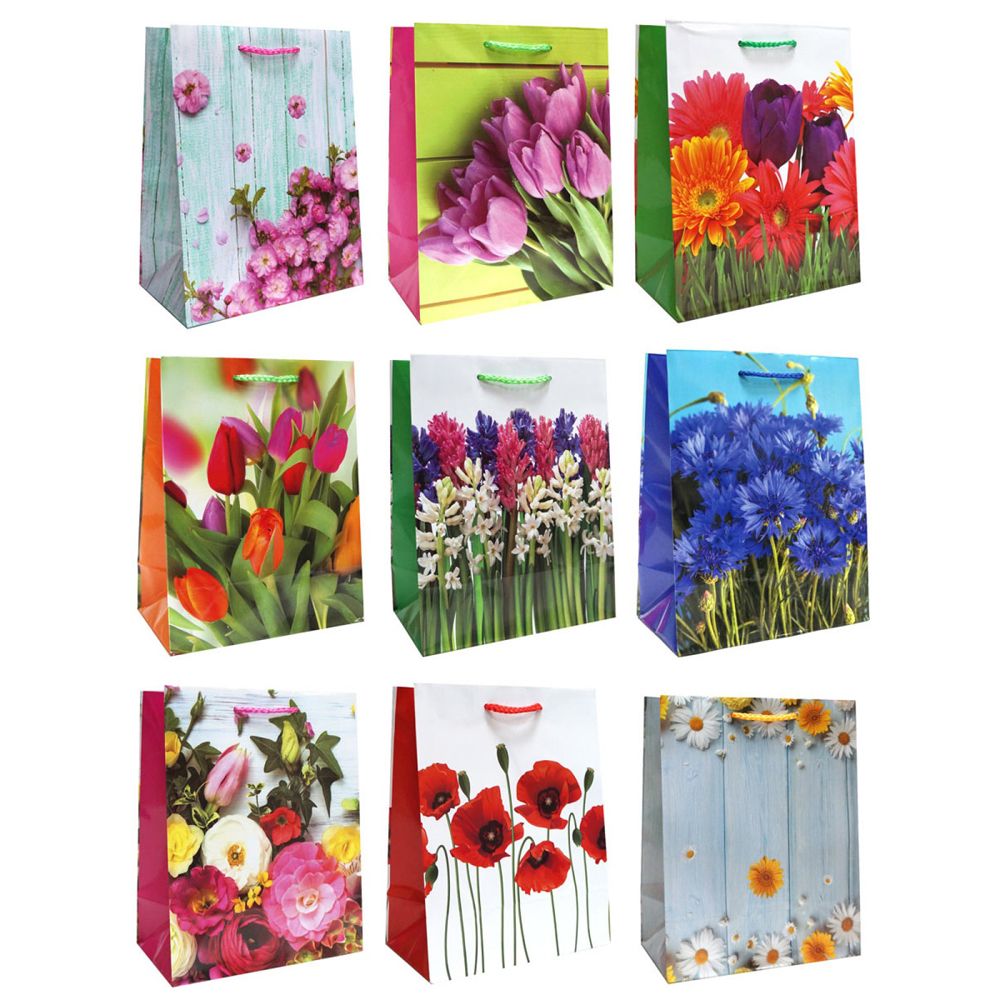 Подарочный пакет Basir, серия &quot;Цветы&quot;, 12*15*5 см, ассорти