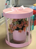 Коробка аквариум 32см Цвет :пыльно pозовый .