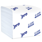 Бумага туалетная листовая 250 шт., PROtissue (T3) PREMIUM, 2-слойная, белая, 22,5×11 см, КОМПЛЕКТ 40 пачек.