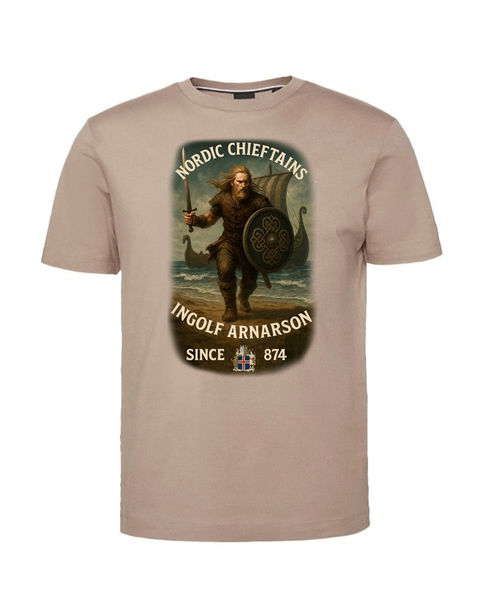 Футболка Nordic Chieftains Ingolf Arnarson (Бежевый)