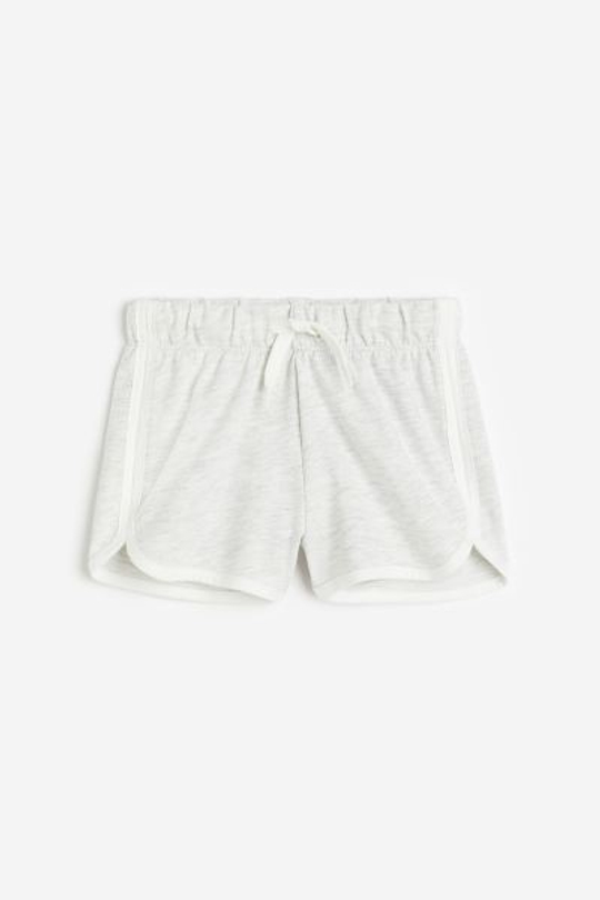 H&M Хлопковые шорты, серый с меланжевым эффектом