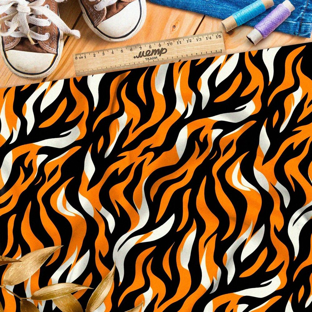 Ткань Барби фантазия на тему тигриных полосок