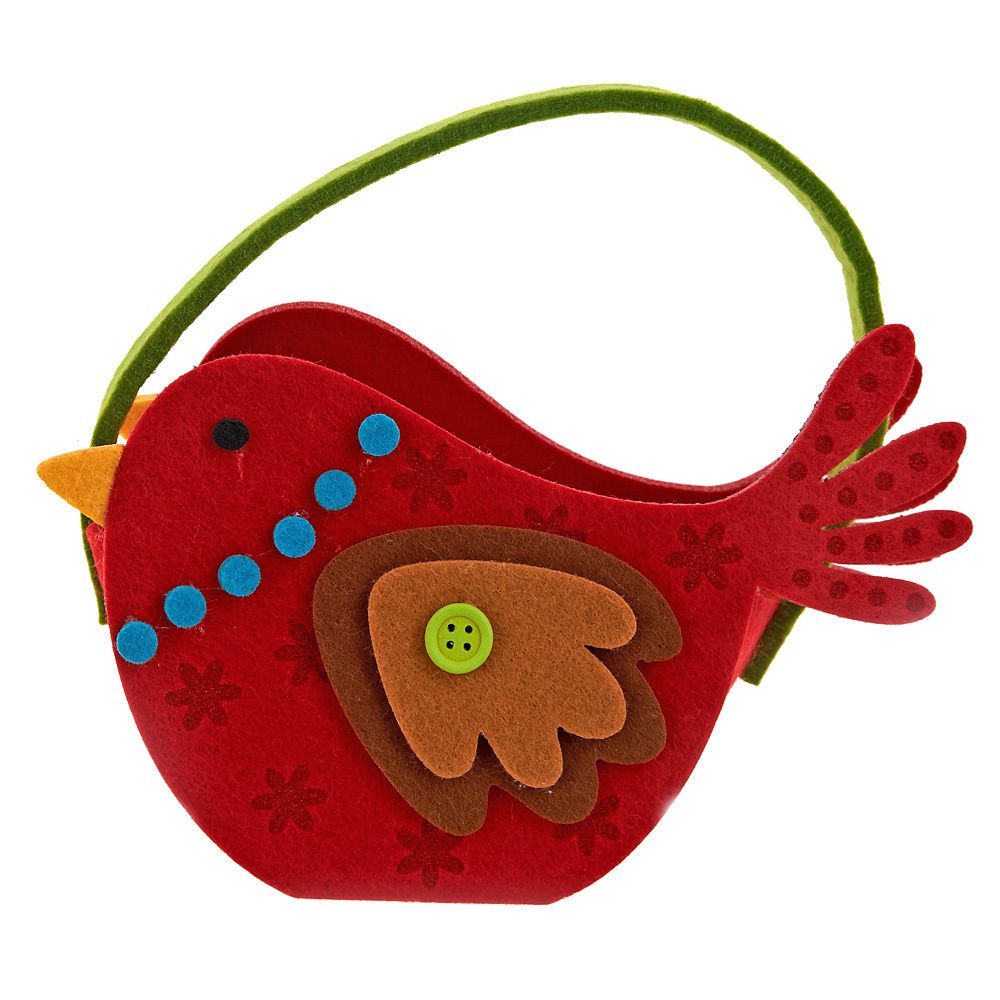 Изделие декоративное "Птичка" 18*7,5*13,5см. (2вида) (искусственный войлок) (упаковочный пакет OPP)