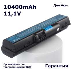 Аккумулятор iBatt 10400mAh, для Aspire 4732Z G725-442G255516 E525-902G254732 5732ZG-443G25E627-203G25G525-312G25G525-902G16Mi