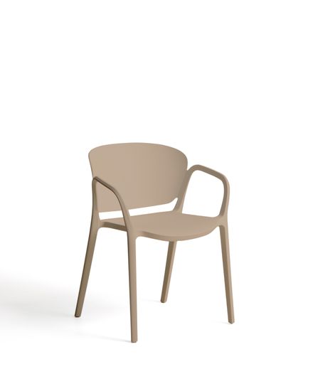 Уличный стул Ania бежевый пластиковый