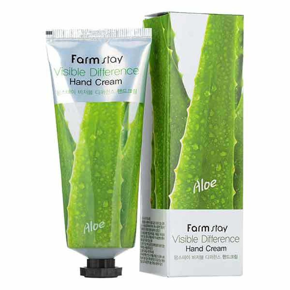 FarmStay Крем для рук с алоэ Visible Difference Hand Cream Aloe Vera, 100 мл