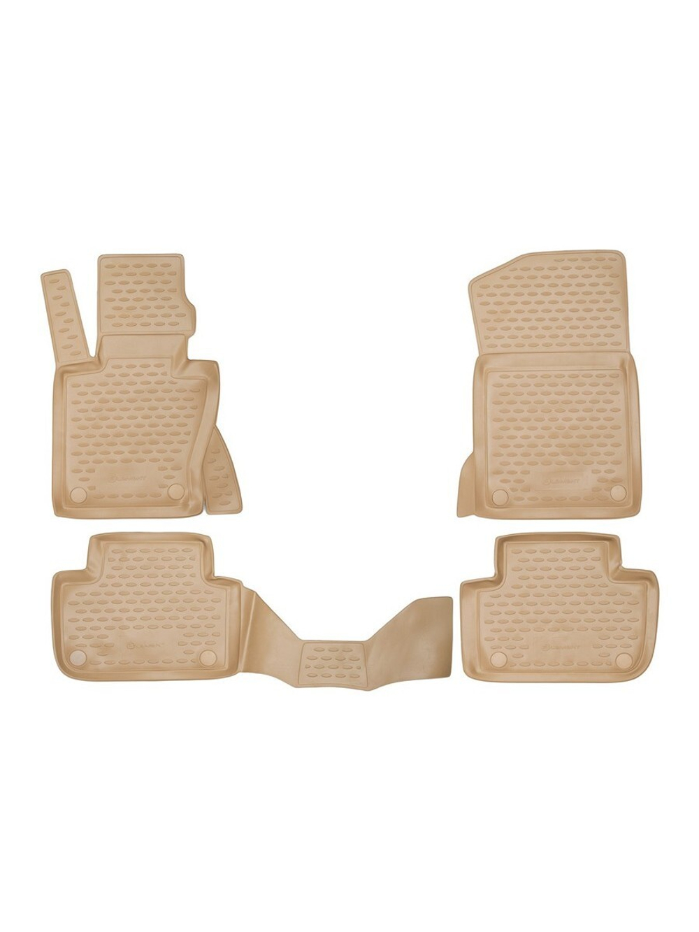 Коврики в салон для BMW X3 (E83), 2003-2006, 2006-2010, 4 шт. (полиуретан, бежевые) NLC.05.16.212