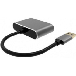 VCOM  CU322M Кабель-переходник USB 3.0 (Am) --&gt; HDMI(f)+VGA(f), Aluminum Shell