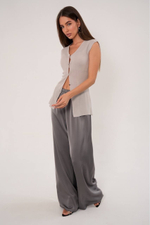 Брюки прямого кроя из вискозного шелка