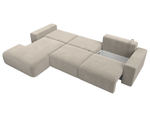 Диван угловой Лига-036 НПБ Классик Лонг левый угол МИКРОВЕЛЬВЕТ Бежевый