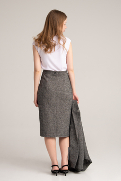 Юбка женская 2479ЮПБ, сер.меланж #523СМ012479ЮПБ