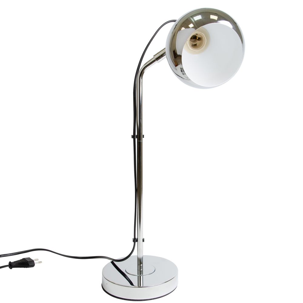 UML-B702 E14 SILVER Светильник настольный. 60W. Цоколь Е14. Механический выключатель. Серебристый. ТМ Uniel