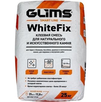 Клей профессиональный Glims WhiteFix 25 кг