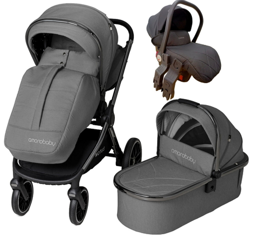 Детская коляска AmaroBaby Motus 3 в 1 серый