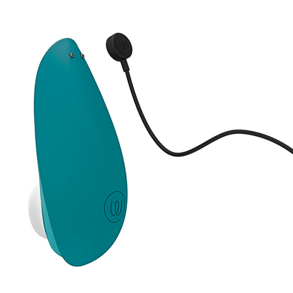 Темно-бирюзовый бесконтактный клиторальный стимулятор 10см Womanizer Liberty 2 Dark Green WZ112SG3