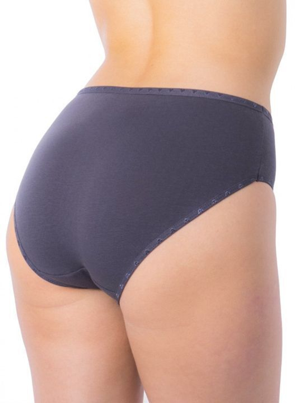 Классические женские слипы с сердечками на бейке (Размер: L) (Цвет: черный)