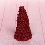 Свеча новогодняя «Сказочная ёлочка» 5,5х10 см, красный