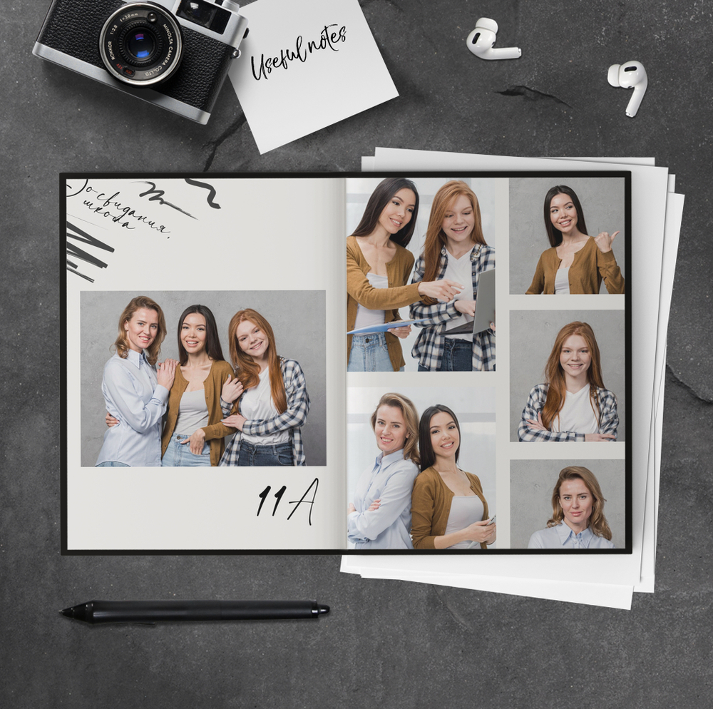 PSD-Шаблон фотокниги "Штрихи"