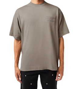 Мужская теннисная футболка Lacoste Embroidered Loose Fit Cotton T-shirt - серый