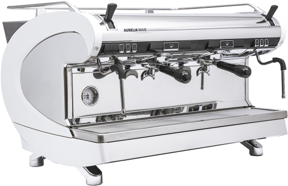 Рожковая кофемашина Nuova Simonelli Aurelia WAVE 2Gr S 220V pearl white+high groups+LED (167971)