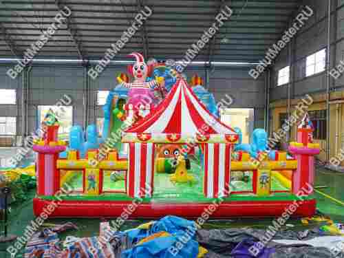 Коммерческий надувной батут "Парк развлечений" 18*8*8 м