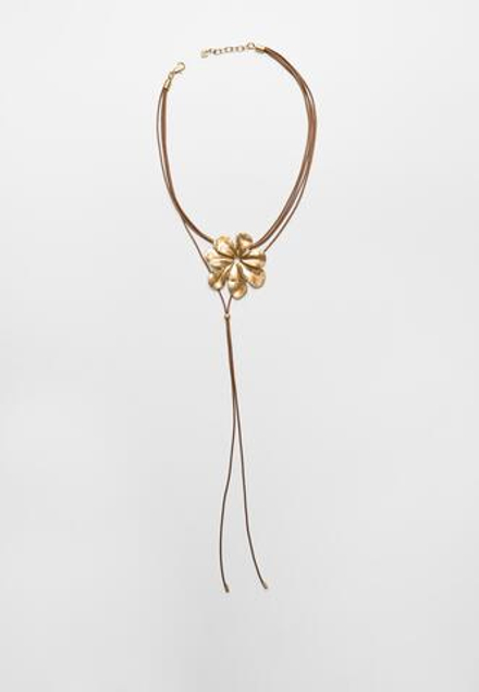 STRADIVARIUS Ожерелье с подвеской цветок, золотой
