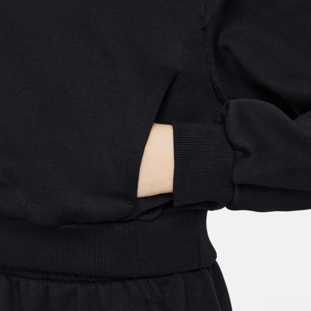 Детская теннисная куртка Nike Sportswear Club Fleece Crop - black/white