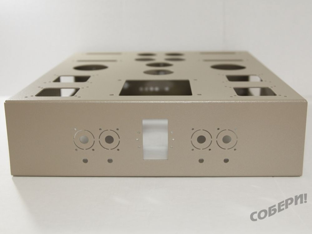 330 х 370 х В80 мм корпус "AMP 2.1" для сборки лампового однотактного усилителя мощности или предусилителя