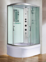 Душевая кабина WeltWasser  WW500 HALLE 1204 R 120х90 см,  прозрачное стекло, поддон низкий, крыша, гидромассаж, правосторонняя