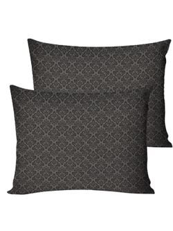 Постельное белье перкаль Сказка "Классика (черная)" евро  Наволочка 50х70 см 2 шт Простынь на резинке 180x200 см Пододеяльник 200x215 см