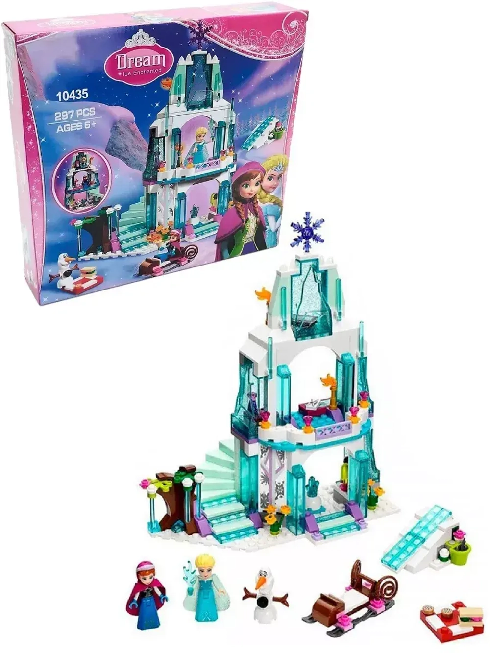 Конструктор Холодное сердце Ледяной замок Эльзы 297 деталей