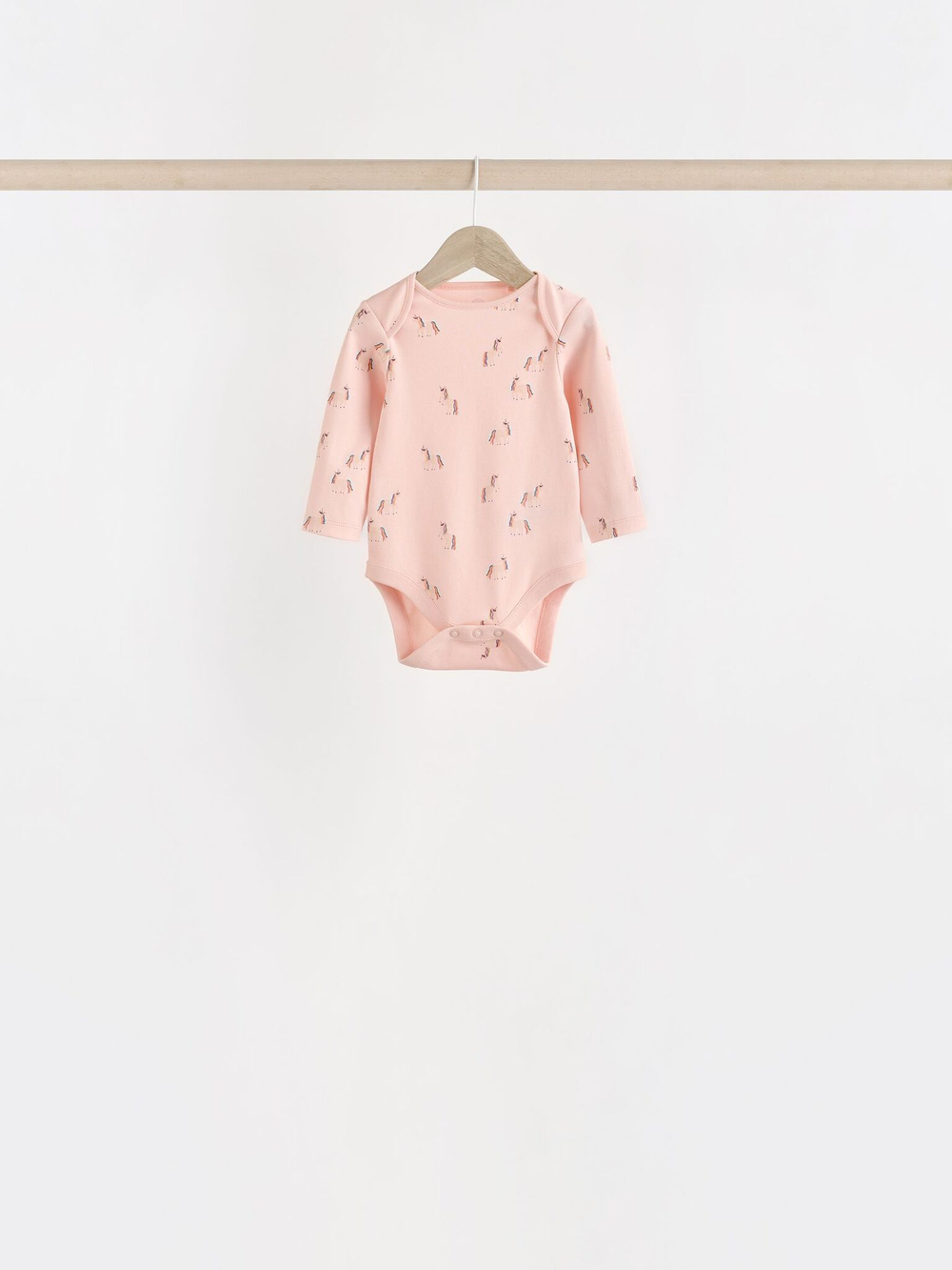 Боди с длинным рукавом для малышей Next N95-304, 7 шт., Белый, Розовый, Салатовый