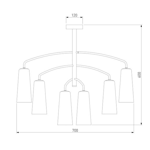 Подвесная люстра Eurosvet Omber 70137/6 латунь