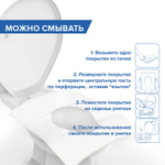Накладки покрытия сидения для унитаза комплект 10 шт. школа/офис/больница/роддом/поездка LAIMA (30 штук в упаковке)