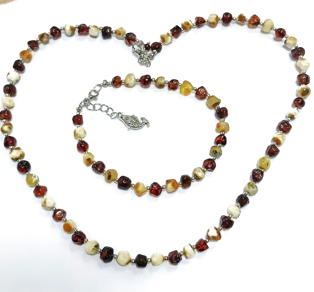 Украшения Эстерелла "Браслет+колье", янтарь