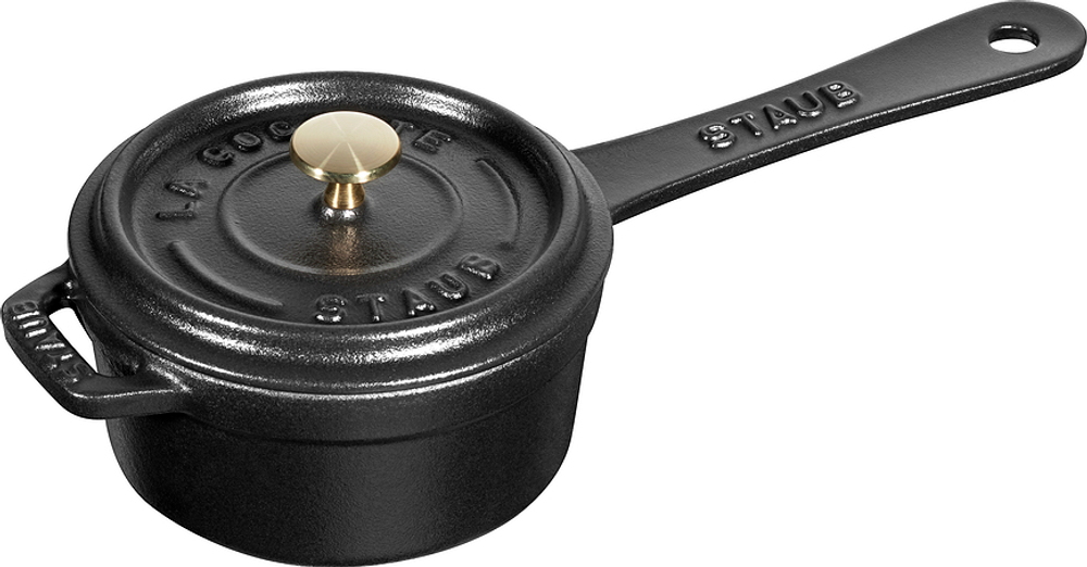 Кастрюля Staub, 0,3 л, 10 см, чугун, чёрная