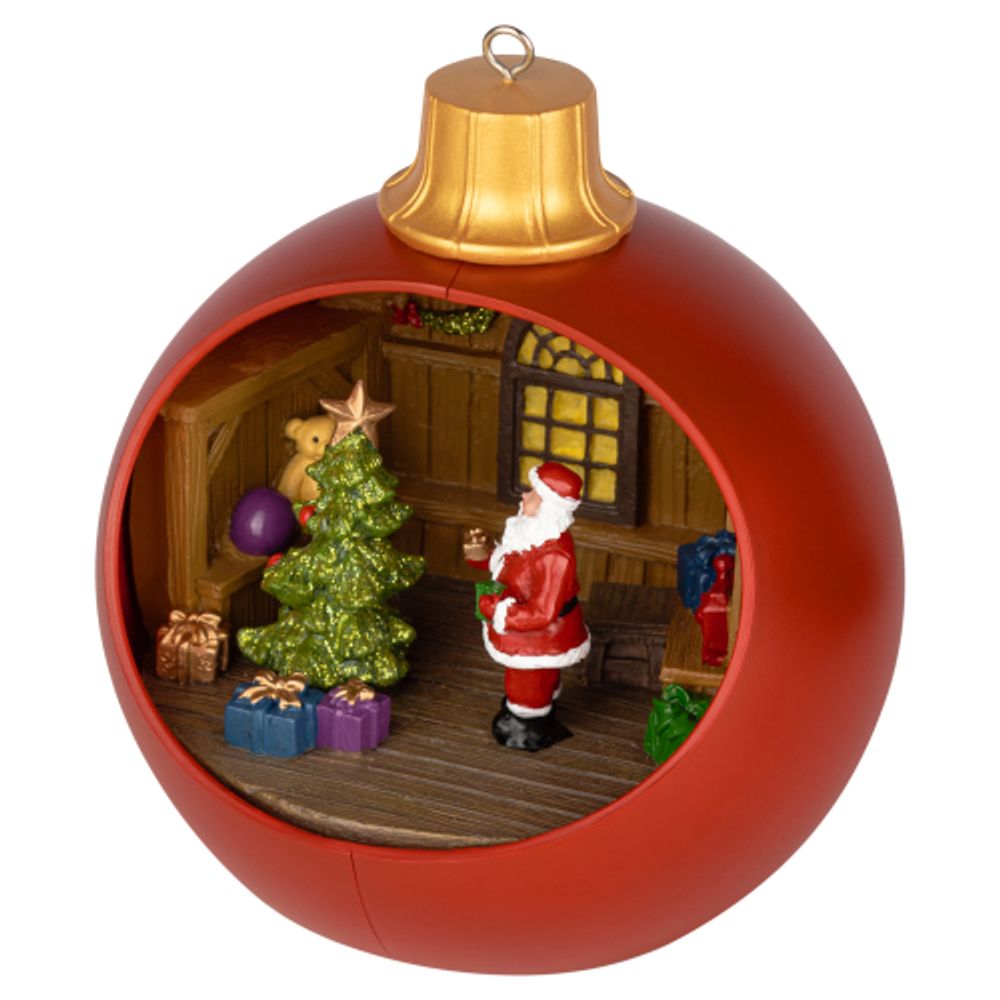 Светодиодная новогодняя фигура ЭРА EFIS-S03 композиция Шар красный мультиколор 3*АА 15*15*17 см | Фигуры